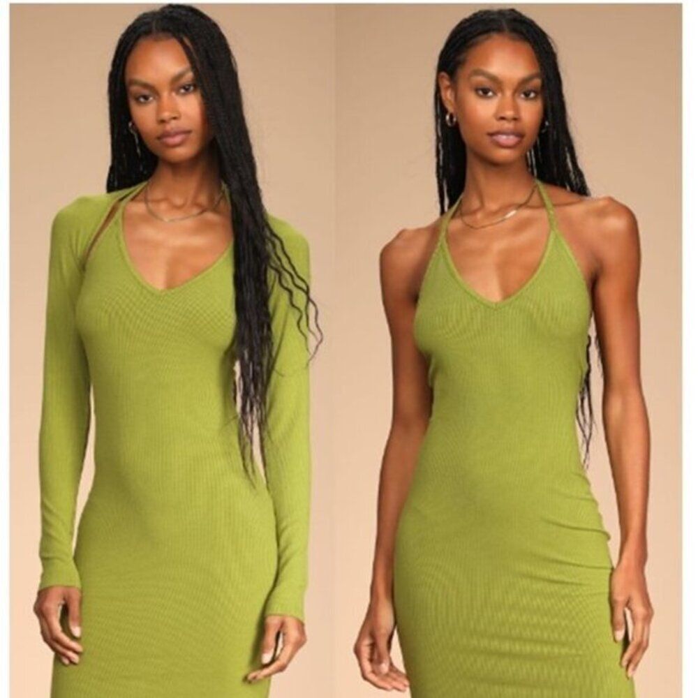 Lulu's Women's Two-Piece Bodycon Mini Dress & Cardi Set Preppy Y2K